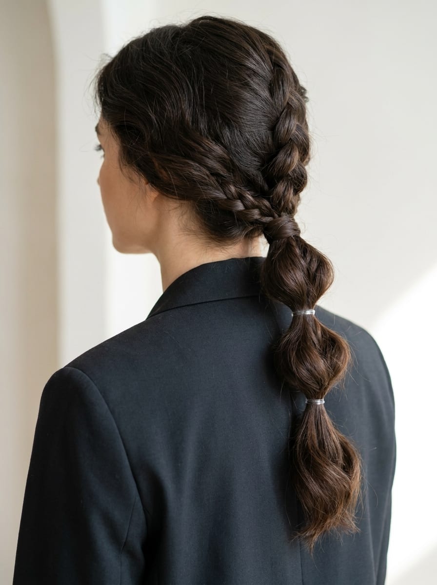 Bubble Braid mit geflochtenem Anfang - Einfache Flechtfrisur